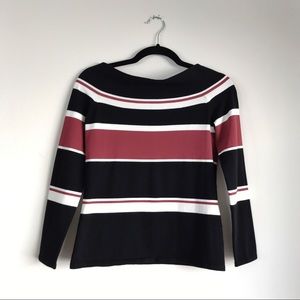Veronica Beard • Striped Off The Shoulder Top